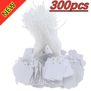 300Pcs Blank Tag Tie String Strung Ticket Jewelry Merchandis Display Price La ZD