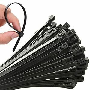 VTECHOLOGY 100Pcs Heavy Duty Industrial Zip TiesReleasable 8 Inch Black Cable...
