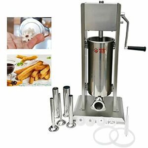 Stainless Steel Vertical Sausage Stuffer,Sliver,Dual Speed,2 in 1 15LB/7L