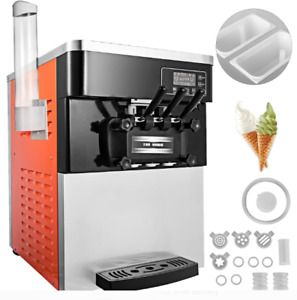 VEVOR 2200W Commercial Soft Ice Cream Machine 20 to 28L or 5.3 to 7.4Gal Per Hou