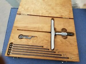 Starrett 0&#034;- 6&#034;depth micrometer set