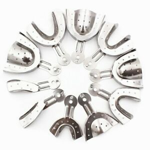10 pcs/set Aluminum alloy Dental Impression Trays Denture Instruments Aluminum