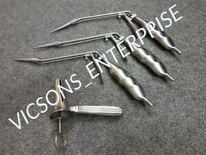 3 PCS Hemorrhoid Suction Ligator STR+ANGLE DOWN+UP Rectal Surgical Instrument