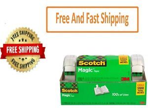 Scotch Magic Tape w/ Refillable Dispenser, ” x 850”, 6 Pack