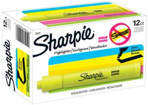 Sharpie Accent Pocket-Style Highlighters, Fluorescent Yellow , Chisel Tip, Dozen