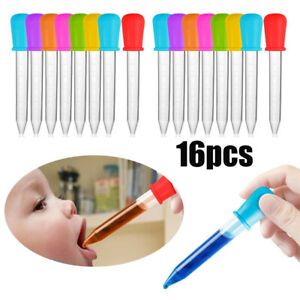 16Pcs Kids Oral Water Dropper Silicone Drip Tube with Graduated
