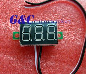 10PCS two-wire  0.36` RED LED DC Digital Voltmeter Panel Meter DC 0-32V M14