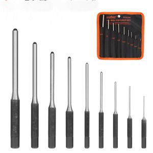 9Pcs Roll Pin Punch Set Gunsmithing Kit Forged Steel Removing Repair Tool Case