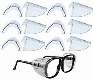 6 Pairs Safety Eye Glasses Side Shields Slip on Clear Side Fits Small to Medium