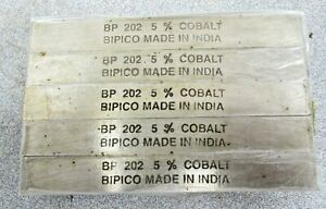 Bipico BP 202 5% Cobalt 1/2&#034; Square x 4 M35&#034; Long Unground Bit Tool 5 pcs. NOS