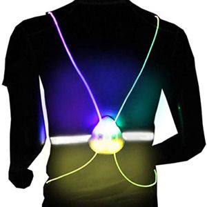Dresbe LED Running Vest Luminous Safety Vests Light Up Sports Vest Fiber Optic