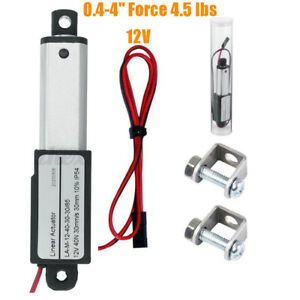 Mini Micro Linear Actuator Stroke 0.4-4&#034; Force 4.5 lbs 12V High-Speed 2&#034;/s Robot