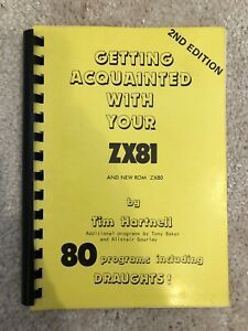Getting Acquainted With Your Sinclair ZX81 Book Hartnell 2nd Edition Spiral