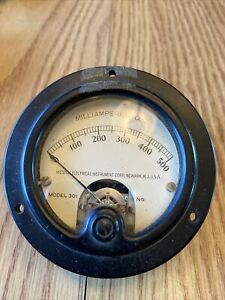 Vintage Weston Electrical Instrument Gauge Model 301 Milliamperes D.C. 0-500