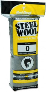 Red Devil 0313, 0 Fine (Pack of 16) Steel Wool, 16 Pads, Gray, 16 Gray