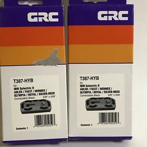 2 Pack GRC High Yield Correctable Film Ribbon Item #T387-HYB  IBM ADLER HERMES
