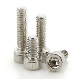 M2/2.5/3/4/5/6/8 Hex Socket Head Cap Screws Allen Bolts Ni-Plated 12.9 Grade