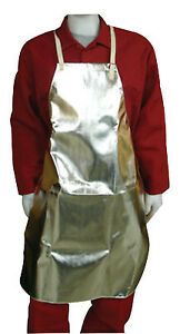 Aluminized Fabric Aprons, 24 in X 42 In, Aluminized Rayon