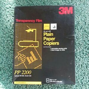 3M Transparency Film 8.5 x 11 for Plain Paper Copiers PP2200 3M665 (75 sheets)