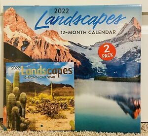 2022 Landscapes  12Month Wall Calendar Bonus Mini 12 Month Desk Landscapes