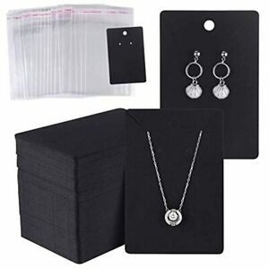 MIAHART 150 Set Earring Display Card with 150 Pcs Self-Seal Bags, Earring Holder