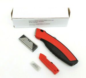 NEW QUICK CHANGE UTILITY KNIFE 2-PC NESTED SET W/ 20 REFILL BLADES IN BOX!