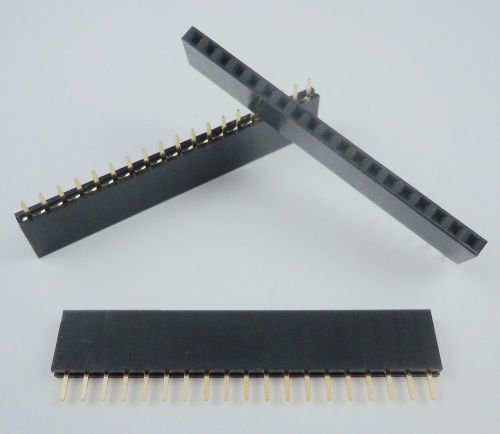 100 Pcs 2.54mm Pitch 19 Pin Single Row Straight Female Pin Header Strip PH:8.5mm