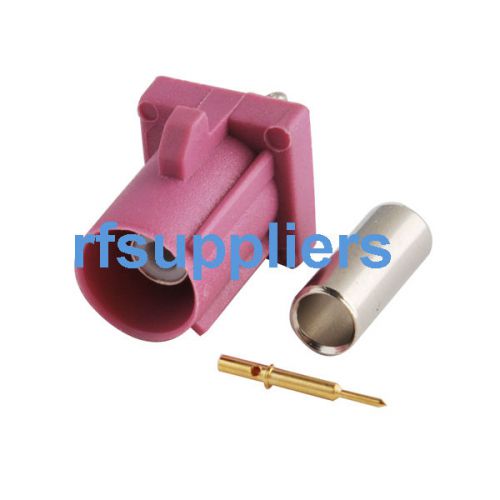 2x fakra crimp plug connector key code h violet 4 gps telematics free shipping for sale