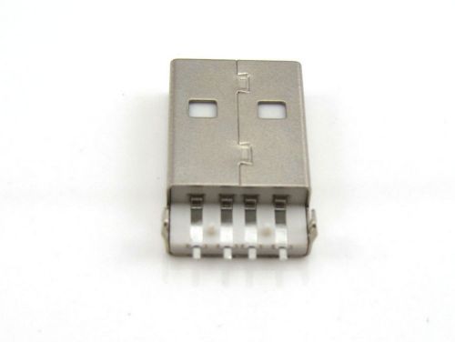 5pcs USB Type-A AM heavy plate  4-pin male Connector Jacks Socket