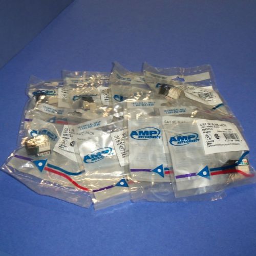 AMP NETCONNECT UNIVERSAL WIRING JACKS, 5E RJ45 *NEW LOT OF 9*