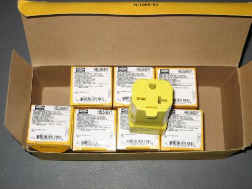 Lot of 7 hubbell hbl5469vy 20a 250v ac female valise plug 3-prong nema 5-20p for sale