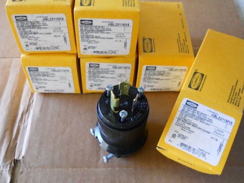 Lot of 6 hubbell 20 a, 125 v, twist lock receptacles , hbl2311m15 for sale