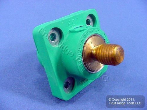 New leviton green 18 series cam plug male panel receptacle threaded 400a 18r21-g for sale