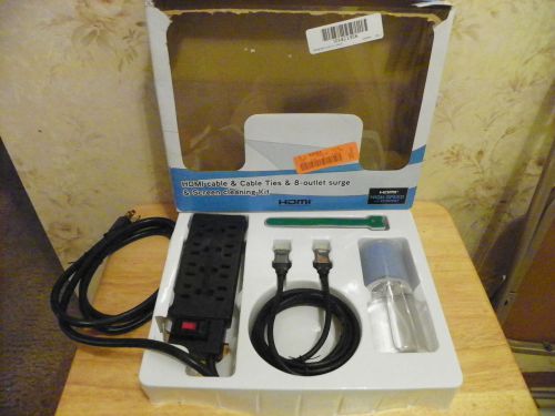 Premium hdmi kit - surge protector, screen cleaner and hdmi cable for sale
