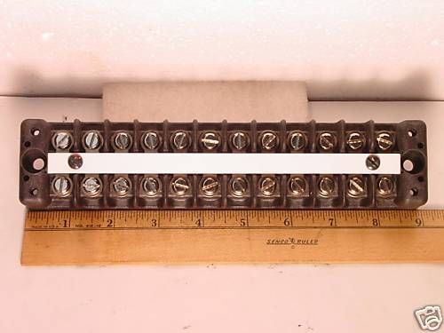 1- TERMINAL BLOCK 12 POSITION NEW 600V 75 AMPS B-13