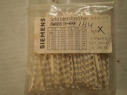 Partial pack with 460 remaining: siemens labels part no. 8wa8818-1au for sale