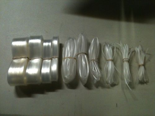 100&#039; of ThermOsleeve CLEAR Polyolefin 2:1 Heat Shrink tubing-10&#039;sect. of 10Sizes