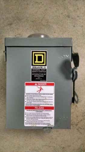 Square d d321nrb 240 vac 30 amp disconnect general duty safety switch t42201 for sale