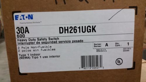 Eaton DH261UGK 30 Amp 2 Pole NF Type 1 Indoor Heavy Duty Safety Switch