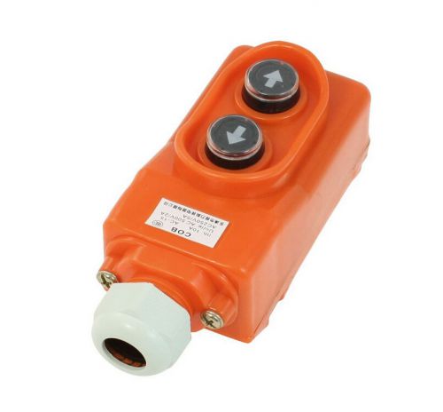 Orange Case Hoist Operate Black Push Button Switch AC 500V/2A AC 250V/5A