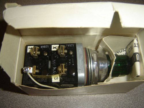 Furnas oil tight control 52pa6d3wjk 24v push to test green lens new for sale