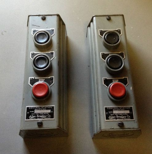 Allen-bradley pushbutton operator control station 800 3hf fast slow stop for sale