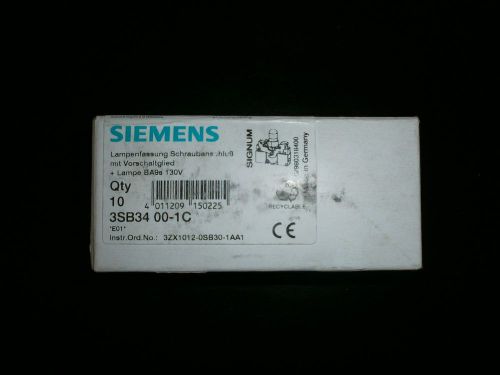 SIEMENS 3SB34001C Lamp Module, 230/240VAC + Lamp BA9s 130v (10 pieces)