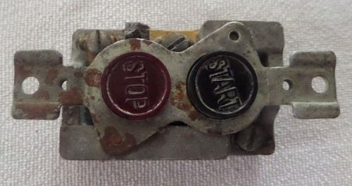 Antique 1930s trumbull start stop push button control light switch~estate find! for sale