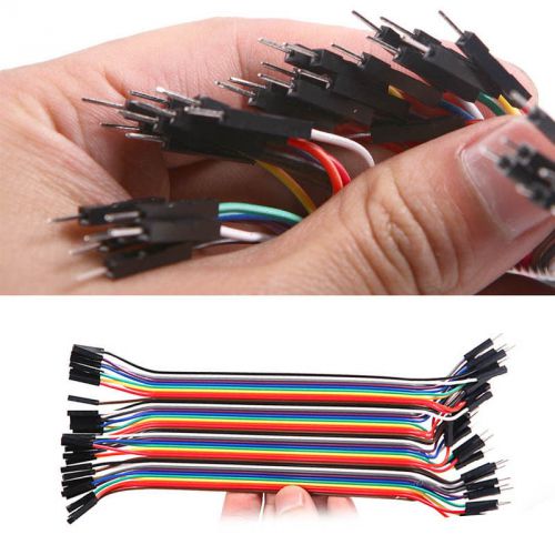40PCS Dupont wire jumpercables 20cm 2.54MM male to female 1P-1P For Ardui NoX4DI