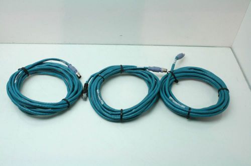 Lot of 3 Turck  U3-00588 Five Meter 4 Pin to Ethernet Cables
