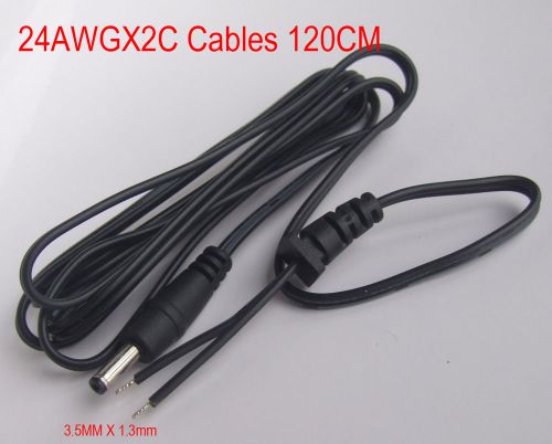40PC 3.5 x1.3mm DC Male plug 47&#034; 120CM 24AWG Cables for Notebook Tablets Charger