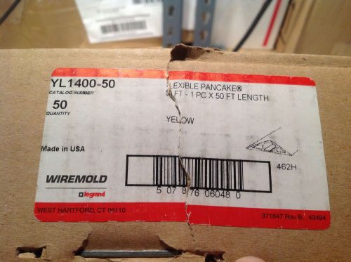 Wiremold flexible pancake yl1400-50 50&#039; yellow 1 piece. for sale