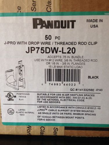 Panduit j-pro with drop wire / threaded rod clip  jp2w-l20 new! 50 pc for sale