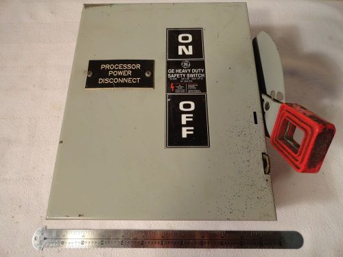 Ge thn3361 heavy duty safety switch 30a non-fusible 480/600vac nema 3r indoor for sale